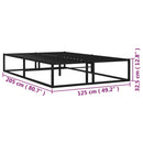 vidaXL fekete fém ágykeret 120 x 200 cm