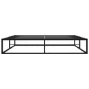 vidaXL fekete fém ágykeret 200 x 200 cm