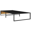 vidaXL fekete fém ágykeret 100 x 200 cm