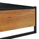 vidaXL fekete fém ágykeret 100 x 200 cm