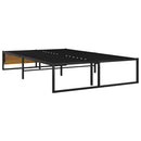 vidaXL fekete fém ágykeret 120 x 200 cm