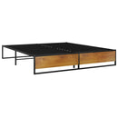 vidaXL fekete fém ágykeret 200 x 200 cm