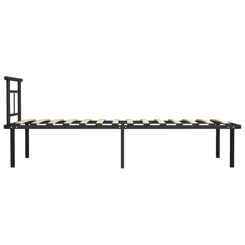 vidaXL fekete fém ágykeret 90 x 200 cm