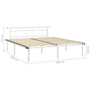 vidaXL fehér fém ágykeret 200 x 200 cm