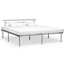 vidaXL szürke fém ágykeret 200 x 200 cm