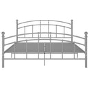 vidaXL szürke fém ágykeret 180 x 200 cm
