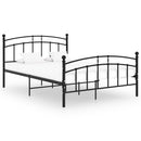 vidaXL fekete fém ágykeret 200 x 200 cm