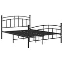 vidaXL fekete fém ágykeret 200 x 200 cm