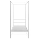 vidaXL fehér fém baldachinos ágykeret 90 x 200 cm