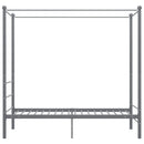 vidaXL szürke fém baldachinos ágykeret 90 x 200 cm