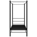 vidaXL fekete fém baldachinos ágykeret 100 x 200 cm