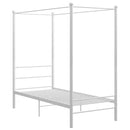 vidaXL fehér fém baldachinos ágykeret 100 x 200 cm