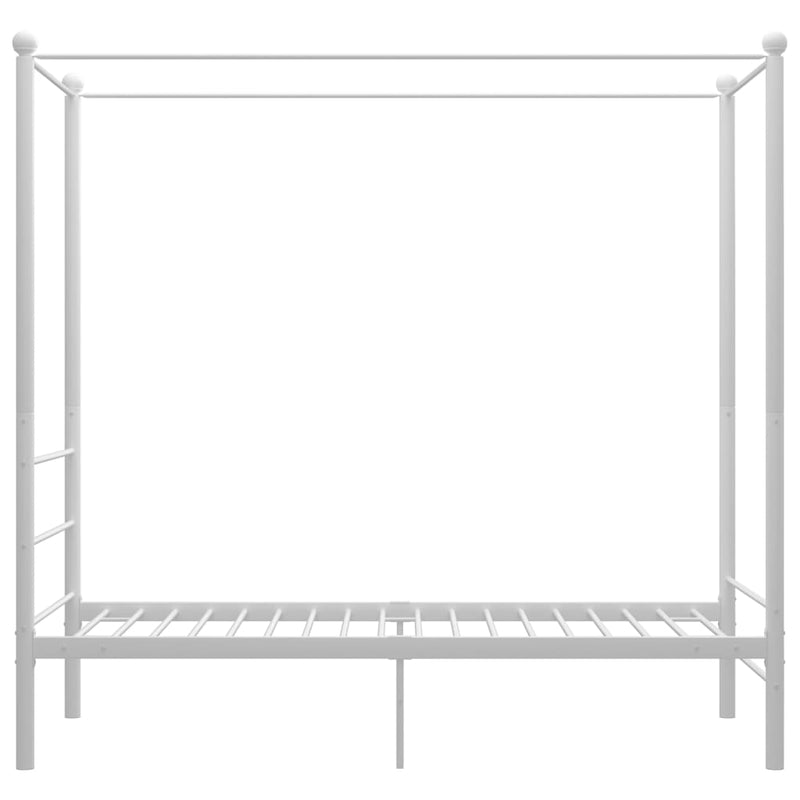 vidaXL fehér fém baldachinos ágykeret 100 x 200 cm