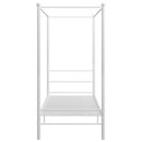 vidaXL fehér fém baldachinos ágykeret 100 x 200 cm