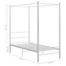 vidaXL fehér fém baldachinos ágykeret 100 x 200 cm