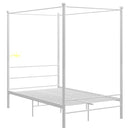 vidaXL fehér fém baldachinos ágykeret 140 x 200 cm