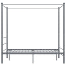 vidaXL szürke fém baldachinos ágykeret 140 x 200 cm