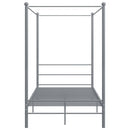 vidaXL szürke fém baldachinos ágykeret 140 x 200 cm
