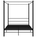 vidaXL fekete fém baldachinos ágykeret 160 x 200 cm