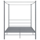 vidaXL szürke fém baldachinos ágykeret 160 x 200 cm