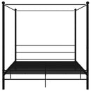 vidaXL fekete fém baldachinos ágykeret 180 x 200 cm