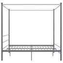 vidaXL szürke fém baldachinos ágykeret 180 x 200 cm