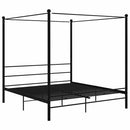 vidaXL fekete fém baldachinos ágykeret 200 x 200 cm
