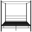 vidaXL fekete fém baldachinos ágykeret 200 x 200 cm