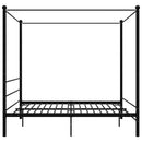 vidaXL fekete fém baldachinos ágykeret 200 x 200 cm