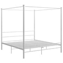 vidaXL fehér fém baldachinos ágykeret 200 x 200 cm