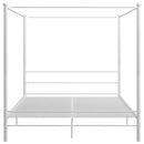 vidaXL fehér fém baldachinos ágykeret 200 x 200 cm