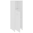 vidaXL 4 részes fehér szerelt fa fürdőszobai bútorszett