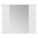 vidaXL 4 részes fehér szerelt fa fürdőszobai bútorszett