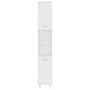 vidaXL 4 részes fehér szerelt fa fürdőszobai bútorszett