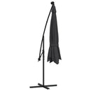 vidaXL fekete konzolos napernyő LED-világítással 350 cm