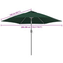 vidaXL zöld kültéri napernyőponyva 300cm