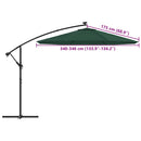 vidaXL zöld konzolos napernyőponyva 350 cm