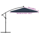 vidaXL kék konzolos napernyőponyva 350 cm