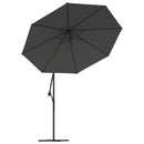 vidaXL antracitszürke konzolos napernyőponyva 350 cm