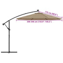 vidaXL konzolos napernyő csere szövet bézs 350 cm