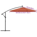 vidaXL terrakotta konzolos napernyőponyva 350 cm