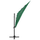 vidaXL 4 szintes zöld napernyő alumíniumrúddal 250 x 250 cm