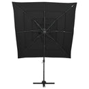vidaXL 4 szintes fekete napernyő alumíniumrúddal 250 x 250 cm