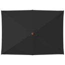 vidaXL fekete kültéri napernyő farúddal 150 x 200 cm