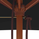 vidaXL fekete kültéri napernyő farúddal 150 x 200 cm