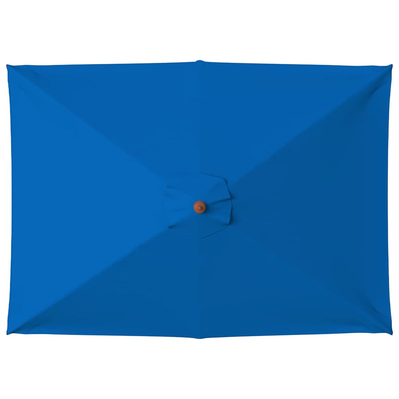 vidaXL kék kültéri napernyő farúddal 150 x 200 cm