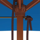 vidaXL kék kültéri napernyő farúddal 150 x 200 cm