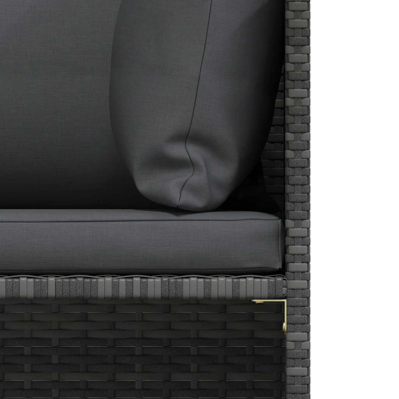 vidaXL szürke elemes polyrattan sarokkanapé párnákkal