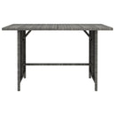 vidaXL szürke polyrattan kerti étkezőasztal 110 x 70 x 65 cm