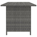 vidaXL szürke polyrattan kerti étkezőasztal 110 x 70 x 65 cm